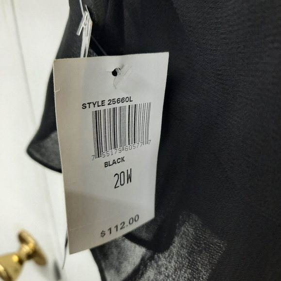 Size 20W 2pc Women's Black Elegant Dress w/  Lightweight Suit Coat Set Outfit - Picture 5 of 9